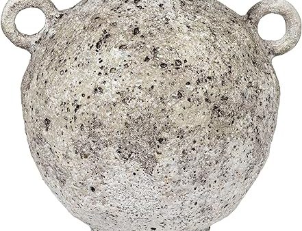 Stoneware Vase w  Distressed Reactive Glaze - 6  For Cheap