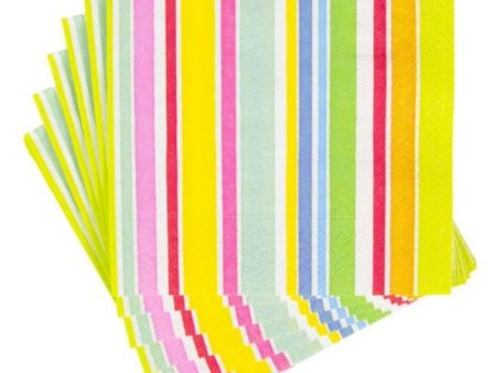 Cabana Striped Paper Napkins Supply