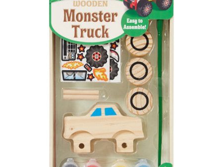 Wooden Monster Truck Building & Painting Kit Online Sale